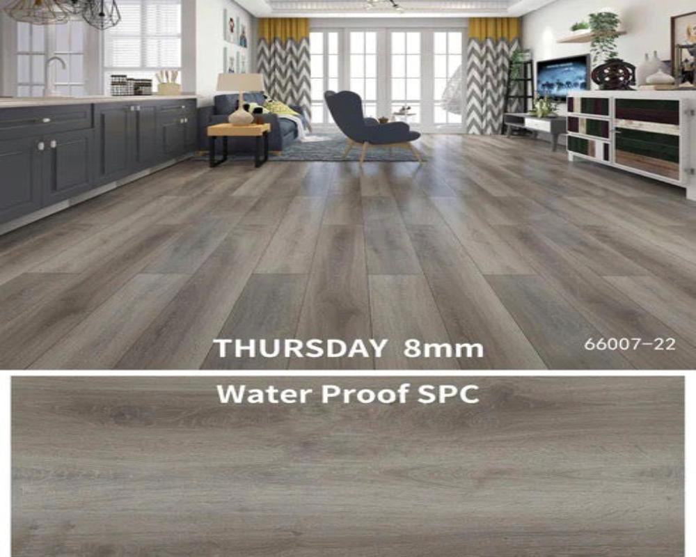 Thursday 4pcs/box Vinyl Click 66007-22 8MM Waterproof SPC flooring 230X1500x5.5mm+2.5mm eva pad (9"w*60"h*8mm thickness) 16sf/box $28.64/box $1.79/sf