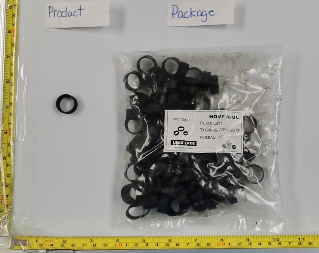 62811 c pex ring A 100pc/bag 1/2" $23.99/bag
