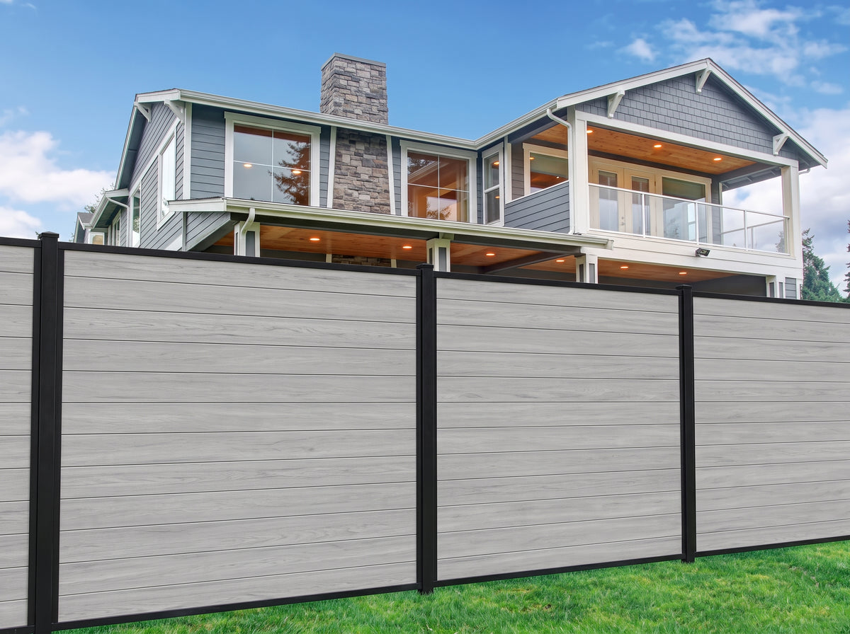 WPC Fence Grey $179/set 30set+$169/set 2.4m/8' Aluminum Post Board 6' widex5' tall 1.8mx1.5m - Home Idol Vancouver Richmond Surrey