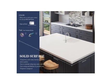Kitchen countertop $299/PC Solid surface (Artificial Marble) 26"x114"x7/8" (22mm) First Come First Serve