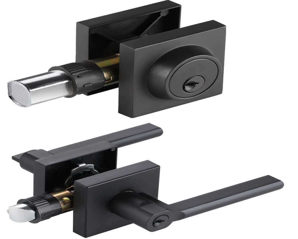 A2101ET+FD101 square lever Black combo lock with key $34.99 B1.5