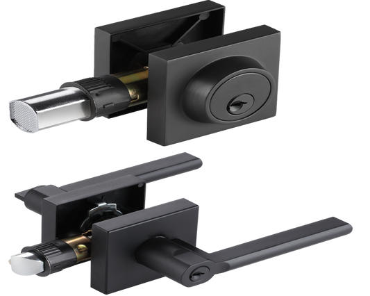 A2101ET+FD101 square lever Black combo lock with key $34.99 B1.5