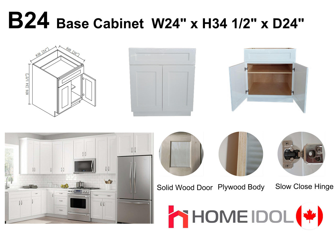 B24 24" KITCHEN CABINET  24" BASE CABINET 24"*34" 1/2"*24" (solid door, plywood body and dovetail drawer best in the industry) $199 Honest Price(No Fancy Showroom No Golddigger No Kickback) A6