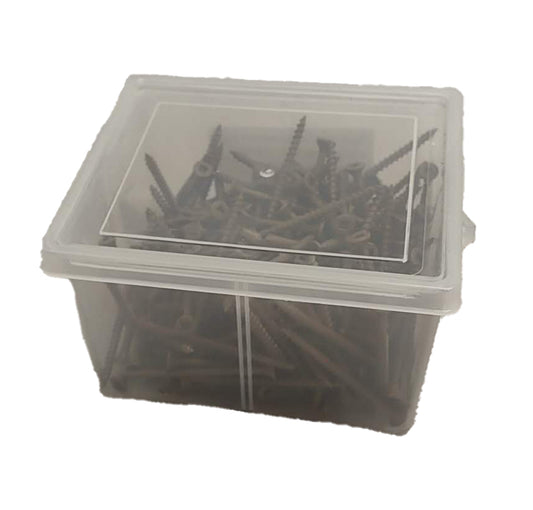 Construction screws Square recess flat head with 4 nibs under head cut thread hardened yellow zincplate #8x1-1/2" $6.99/1KG/box B9.5