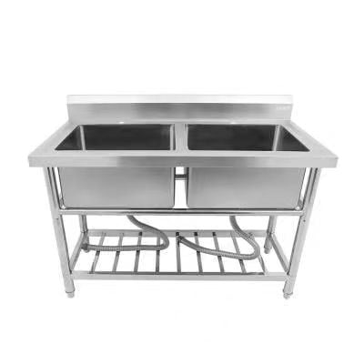 Flyer #2 GYXG 002 Was $275 Now $249 Stainless steel Double Layer laundry sink 110x65x80+10cm 44"x26"x32"+ 4" water baffle single sink (not include drain and abs parts)