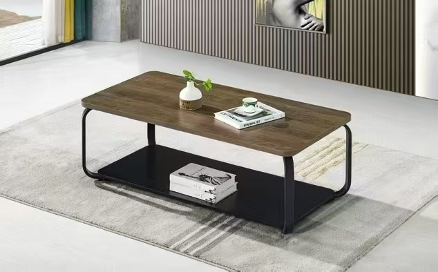 A2011 Coffee Table woodlike top black base frame $99