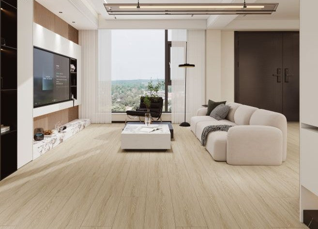 12.5mm August $1.19/SF 2000SF+ $1.09/SF Black Core AQUA Laminate Floor 96hours waterproof AC5 9.5"x60" 5pcs/21sf/box Heavy Duty AI