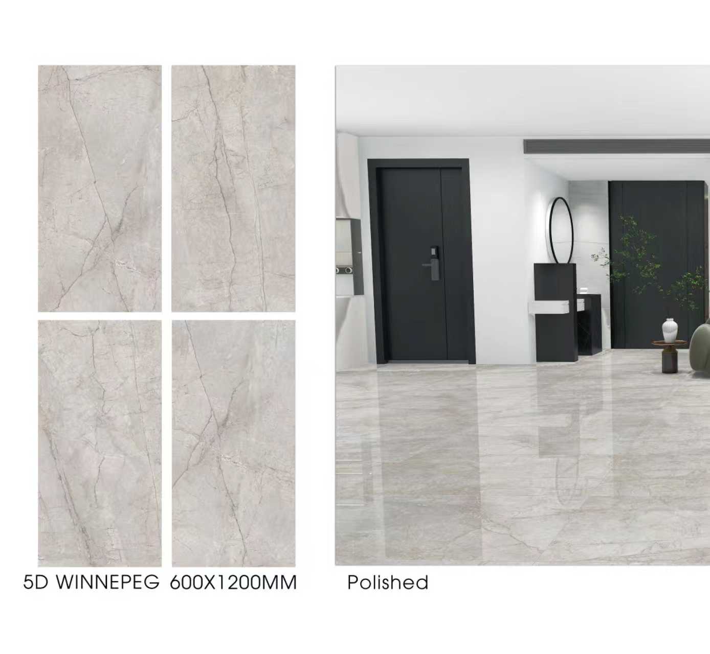 5D Winnepeg 24"x48" Full Polished Porcelain Tile Wall/Floor 3pcs/24sf/box $1.29/SF 3000SF+ $1.19/SF A1