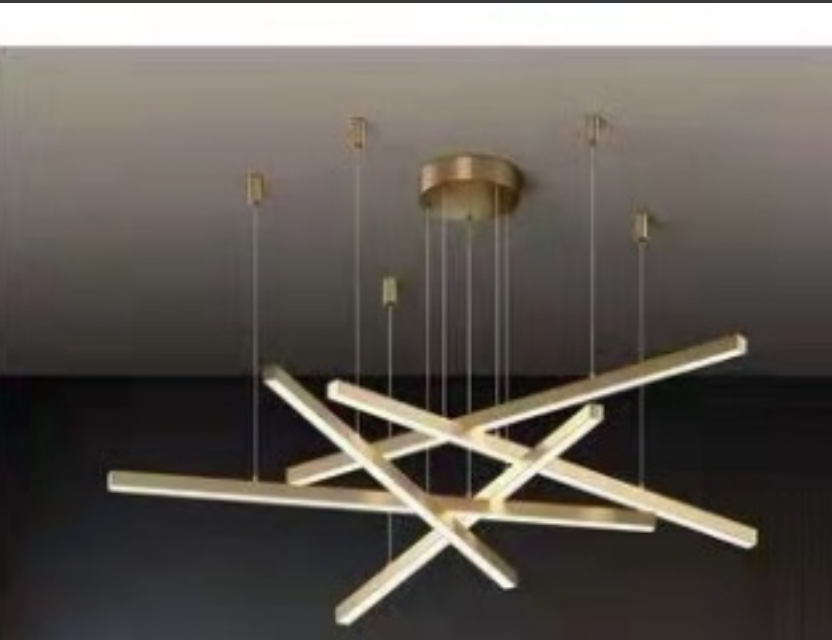 Led Black Ceiling Light 1.5m height 5 head $199