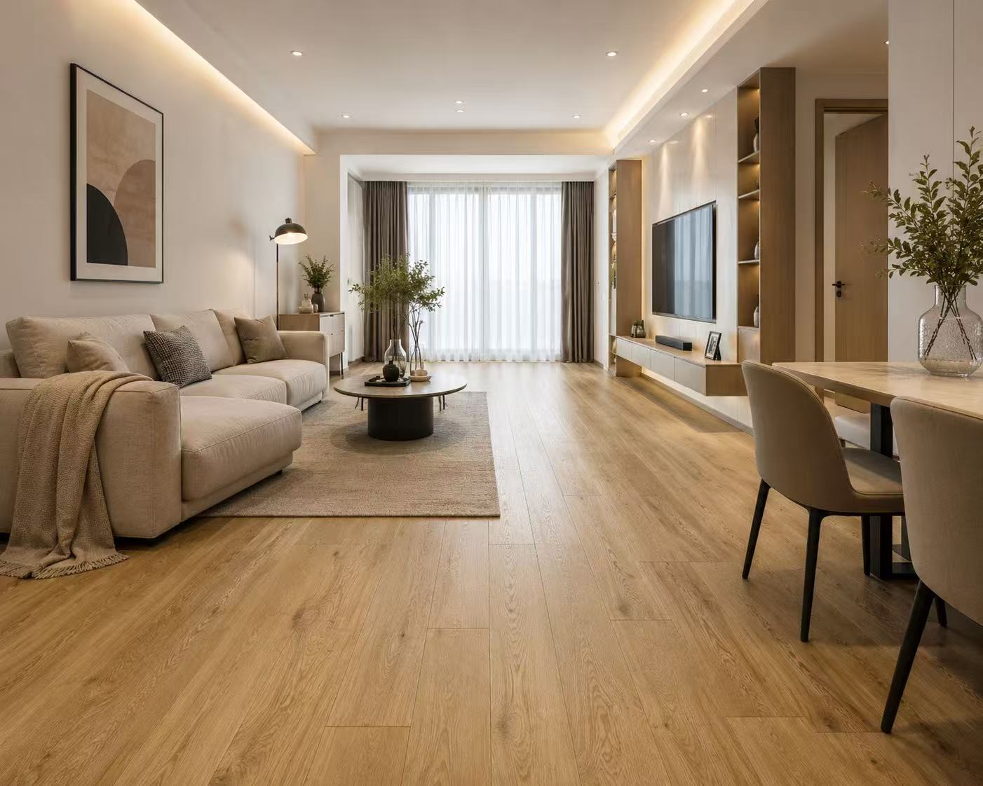 12MM Laminate _P Desert Water Resistant 1218x197mm 47.95"x7.76" 9pcs/box 23.25sf/box $0.99/sf