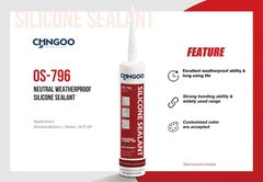 Neutral silicone sealant clear OS-796 / Glassing 789 300ml $3.99/pc 10pcs+ $3.49/pc