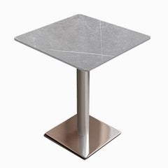 A808 Sqaure Table Bar table Dining table Gray top and single leg base 31.5"X31.5"X28" LEG 15-3/4"X15-3/4" $149