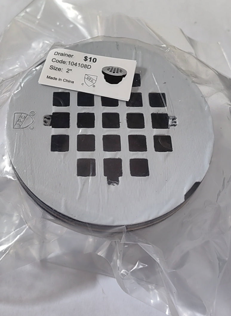 104108D ABS ROUND SHOWER DRAIN $7.99/pc 10PCS+ $6.99/PC B12