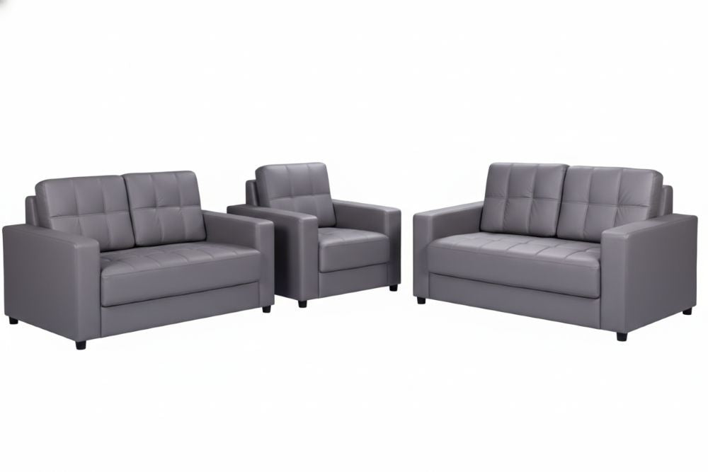 SF26-3/3 3-piece Sofa Set Grey Leather Sectional sofa, chair, $1299/SET