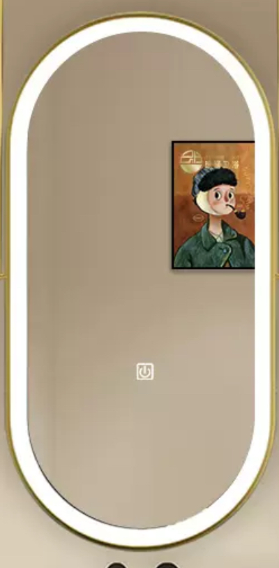 Led mirror Oval golden frame 500x800 20"x32" $79
