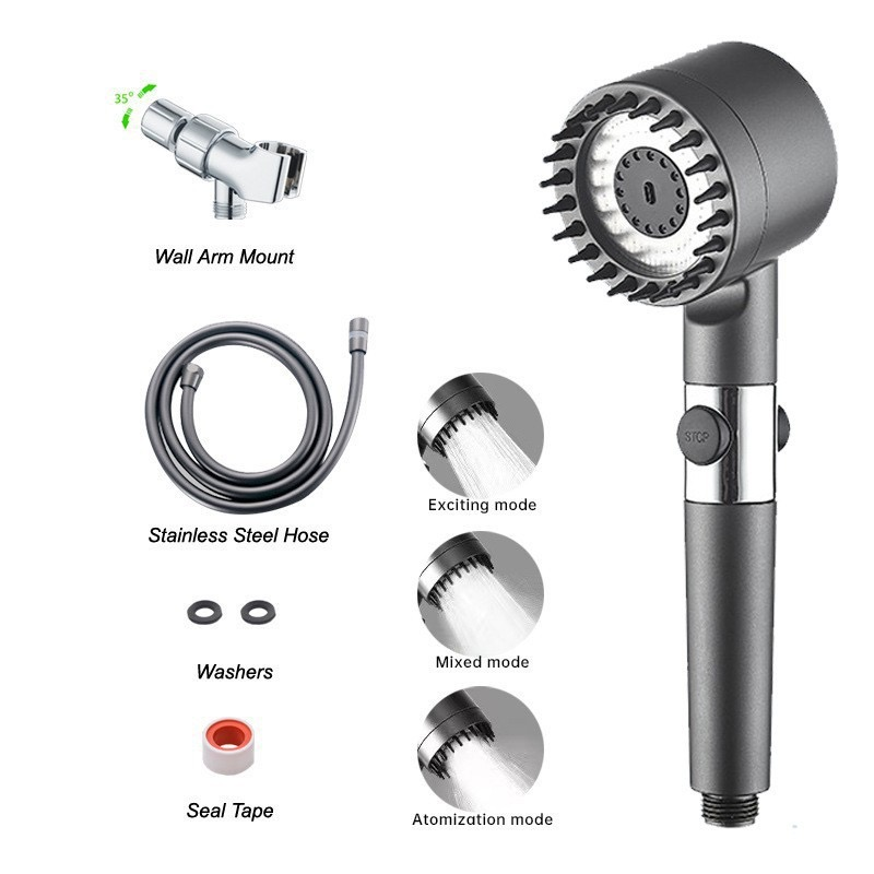 SHOWER HAND MATT BLACK $19.50