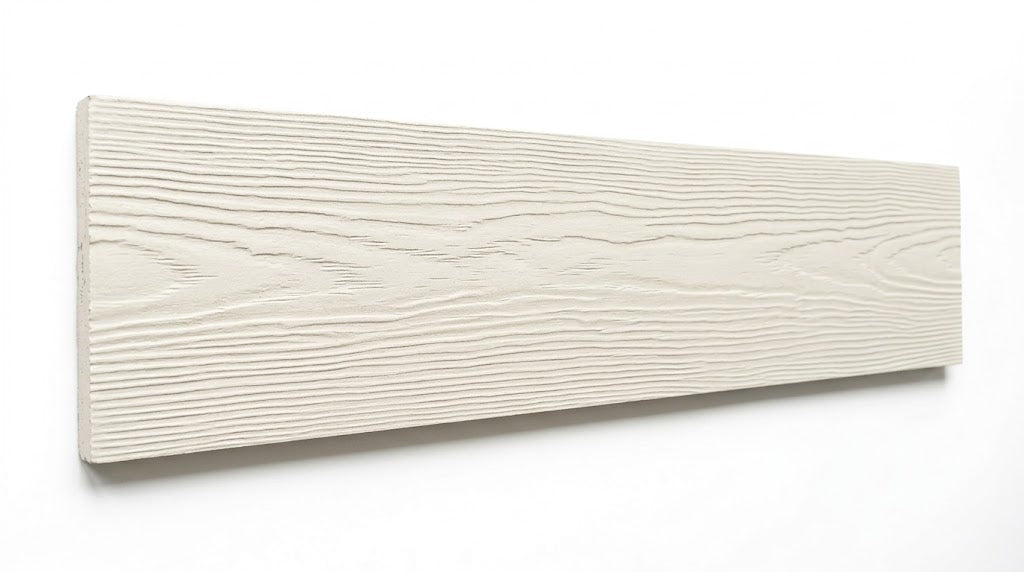 8mm Cement Siding Ivory White colored painted 210x3050x8mm 8"x10' exteiror wall cladding 8.4kg $14.99/pc 10pcs+ $13.99/pc (Was $15/pc) AI