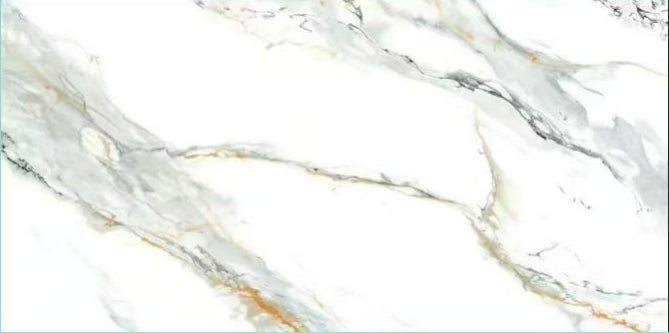 XDF01 24"x48" Polished Porcelain Tile Carrara 3pcs/24SF/box $1.29/SF 2000SF+ $1.19/SF(No Return No Exchange No Claim on Broken)