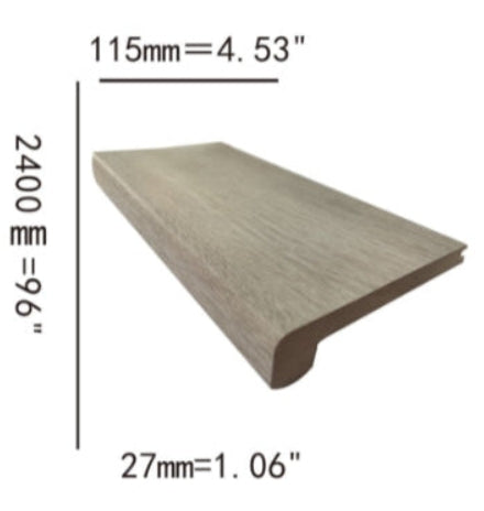 December Stairnose 2400x115x27mm 4.5"x1"x8ft $19.50/pc - Home Idol Vancouver Richmond Surrey