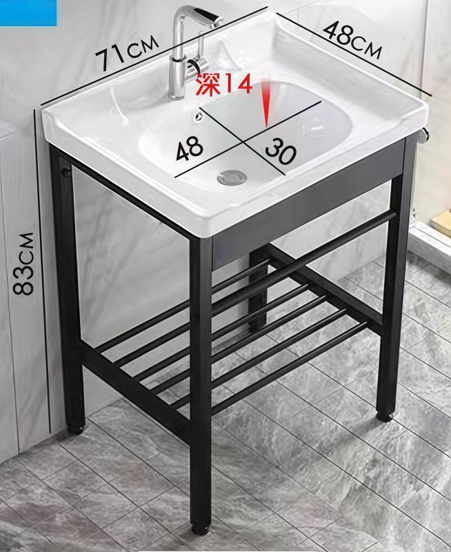 7148 Bathroom Laundry Sink Set White with Stainless Steel Bracket 710*480*830mm 28"x19"x33" $79/PC 10PCS+ $69/PC A5.5