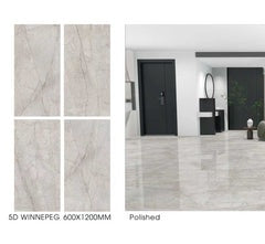 *Dealer Only* Winnipeg 24"x48" Full Polished Porcelain Tile Wall/Floor Grey 3pcs/24SF/box $1.29/SF (No Return No Exchange No Claim on Broken) - Home Idol Vancouver Richmond Surrey