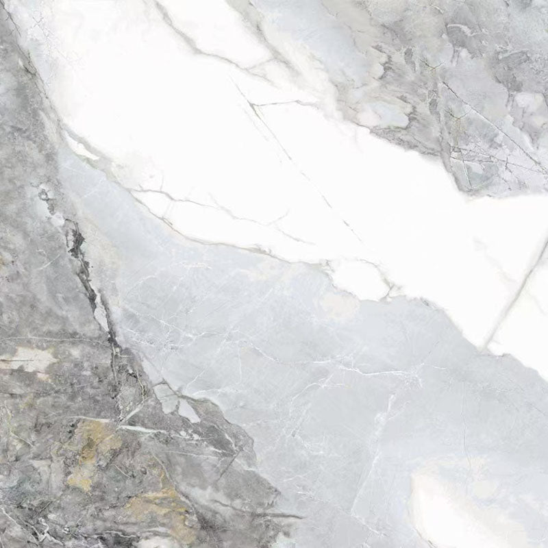 S6036 24"x24" Full Polished Porcelain Tile White Light Grey 4pcs/16sf/box $1.19/SF 2000SF+ $1.09/SF 4000SF+ $0.99/SF (No Return No Exchange No Claim on Broken) - Home Idol Vancouver Richmond Surrey