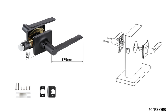 *PROMOTION* square lever Black lock 604PS-ORB Passage Lock $9.99/pc B1.5