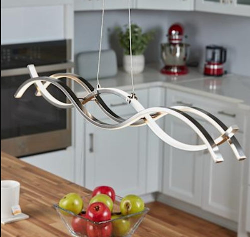 Led 3000k paint gold chandlier Light 1060mm $199