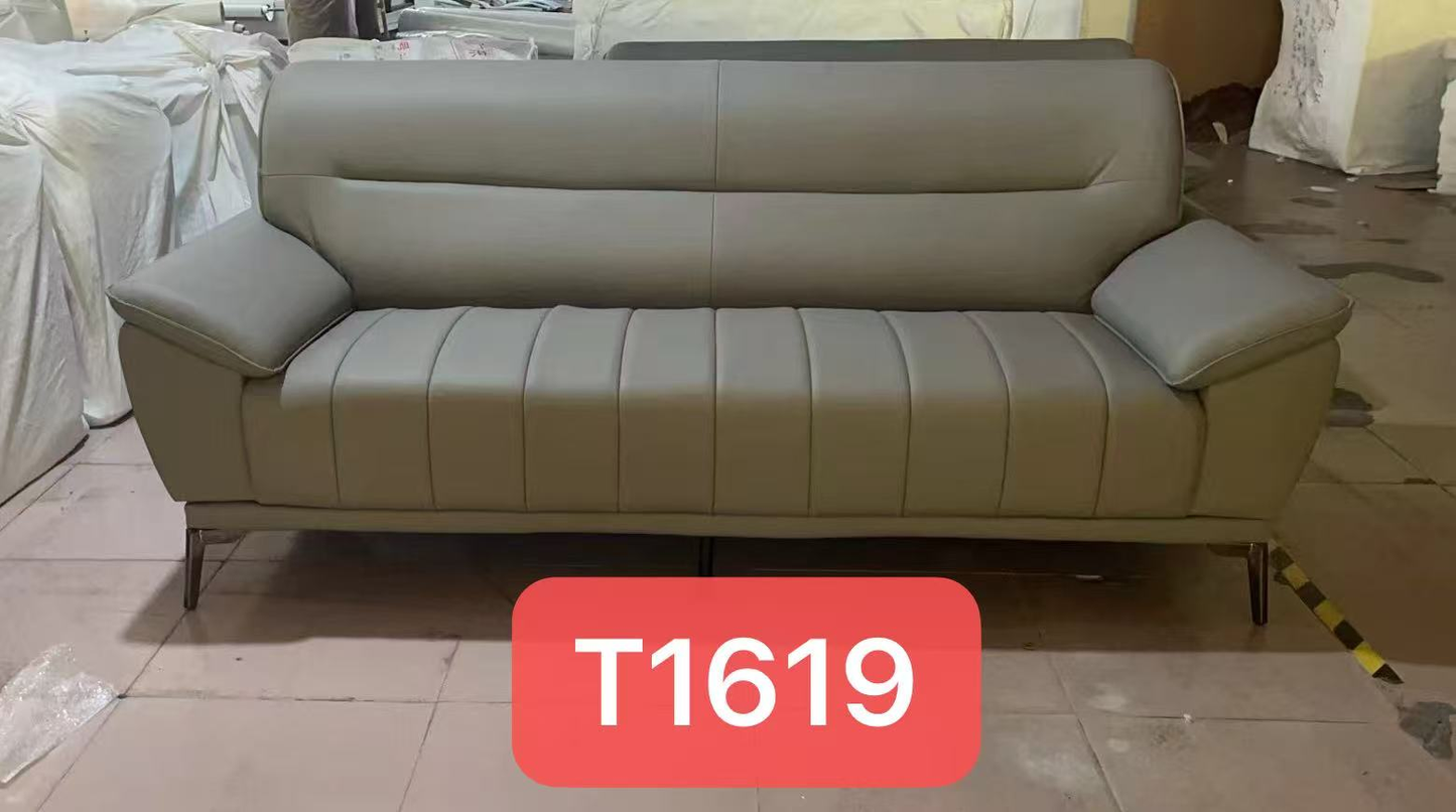 T1619 2.1M SOFA Grey Leather Sofa$399