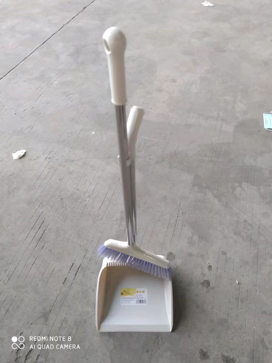 BRUSH BROOM+GARBAGE SHOVEL COMBO WITH HANDLE (8809/8021/6601) $7