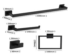 BS-MB/PPL-IOCH SUS 304 black 4pcs square black bathroom combo bathroom accessory $29.99/set 10sets+ $27.99/set A8