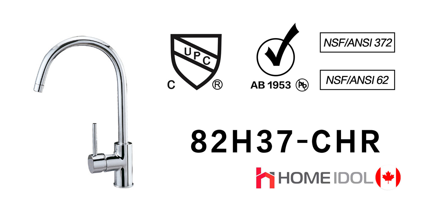 2024 82H37 A kitchen faucet chrome stainless steel $59/PC
