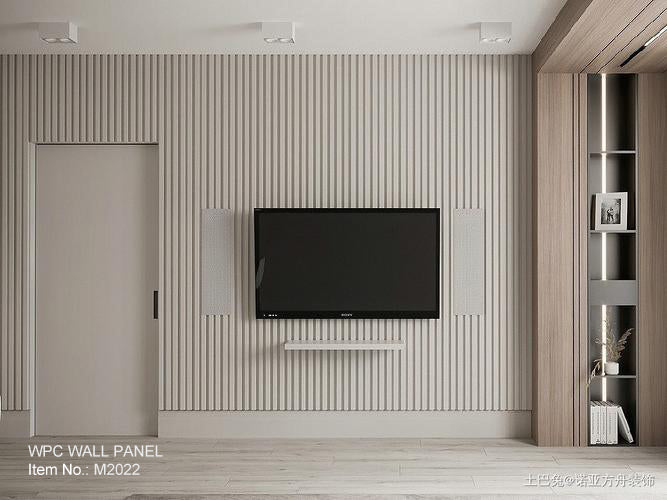 WPC WALL PANEL M2022 Light Grey 6" x 10'(168 x 2900mm) $11.99/PC x 6PCs(30SF) = $71.94/BOX 10BOXes+ $59.94/BOX ($9.99/PC) SOLD BY BOX A12