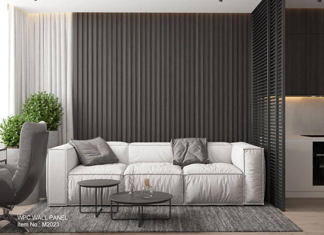 WPC WALL PANEL M2023 Grey 6" x 10'(168 x 2900mm) $11.99/PC x 4PCs(20SF) = $47.96BOX 10Boxes+ $39.96/BOX ($9.99/PC) SOLD BY BOX A12
