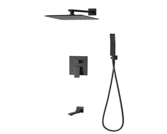 S1-MB matt black shower combo (with 5pcs pex parts) black shower set $149/SET 10SETs+ $129/SET A8.5