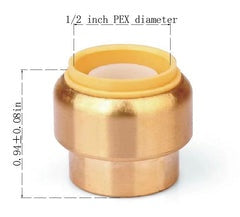61701Q pex bite endstop 1/2" 10pcs/bag $1.99/PC 10PCs+ $1.89/PC B6