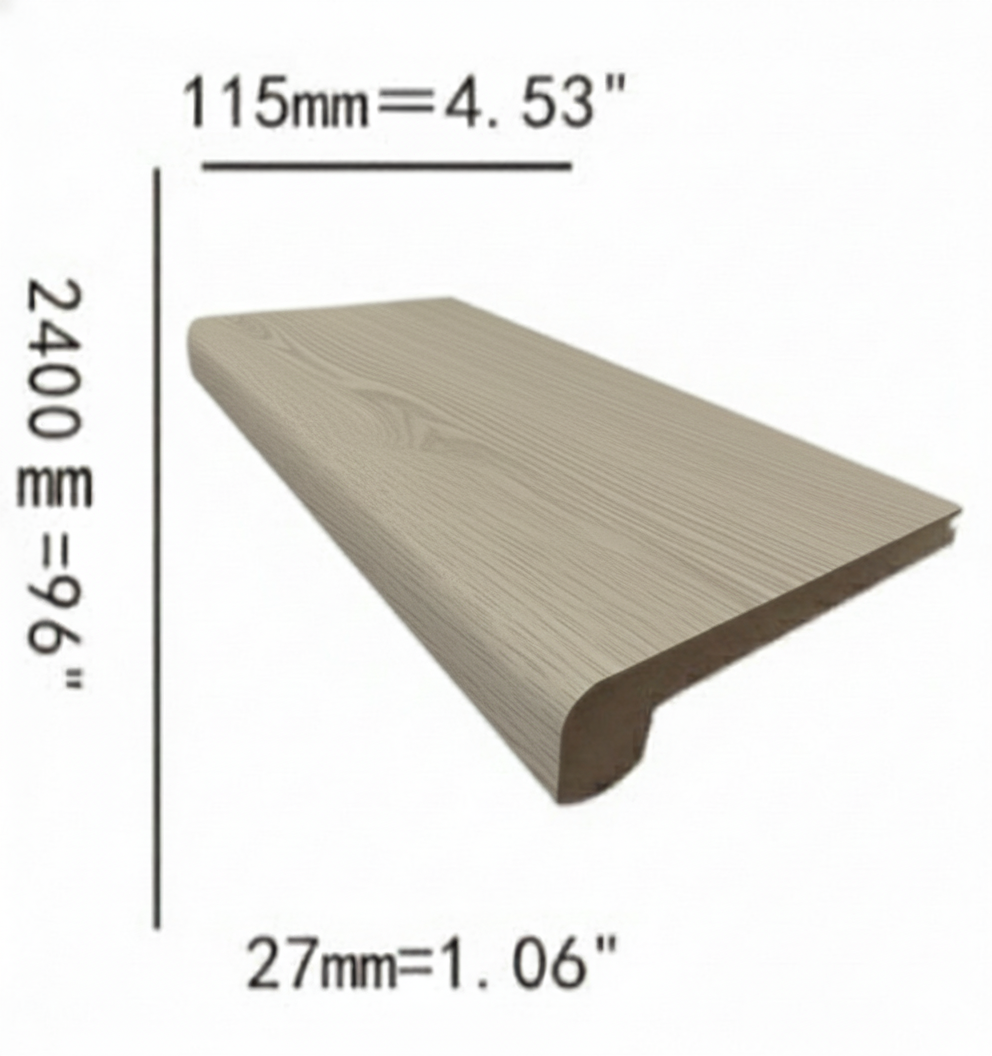 August Stairnose 2400x115x27mm 4.5"x1"x8ft $19.50/pc