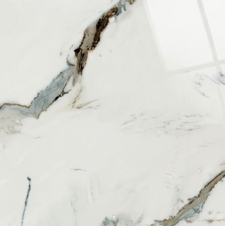 6602 24"x24" Polished Procelain Tile Alabaster 4pcs/16sf/box $1.19/SF 2000SF+ $1.09/SF 4000SF+ $0.99/SF (No Return No Exchange No Claim on Broken) - Home Idol Vancouver Richmond Surrey