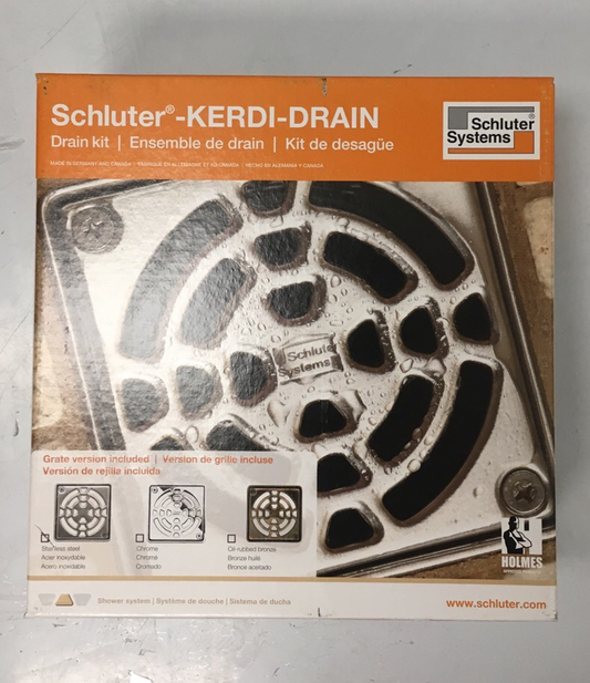 SCHLUTER KERDI DRAIN ABS DRAIN KIT STAINLESS STEEL 4"X4" $129.99/PC 2PCS+ $119.99/PC # (In Stock 20-30pcs)