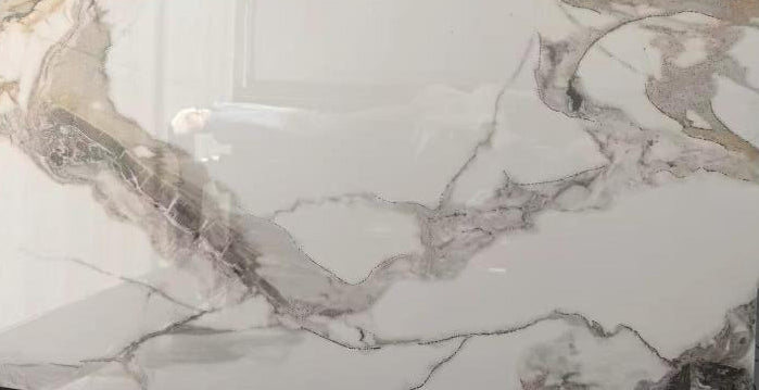 61299 24"x48" Polished Porcelain Tile Wall/Floor White Carrara 3pcs/24SF/box $1.19/SF 2000SF+ $1.09/SF 4000SF+ $0.99/SF (No Return No Exchange No Claim on Broken) - Home Idol Vancouver Richmond Surrey