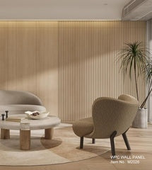 WPC WALL PANEL M2026 Light Brown 6" x 10'(168 x 2900mm) $11.99/PC x 4PCs(20SF) = $47.96BOX SOLD BY BOX A12 *Non-Profit First Come First Serve*