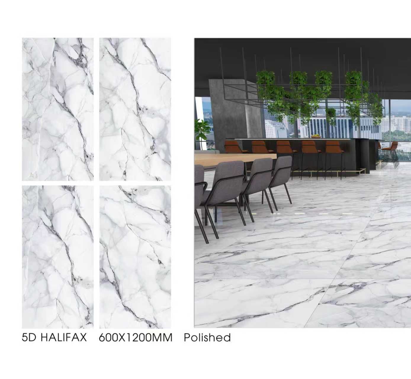 5D Halifax 24"x48" Full Polished Porcelain Tile Wall/Floor 3pcs/24sf/box $1.29/SF 3000SF+ $1.19/SF A1