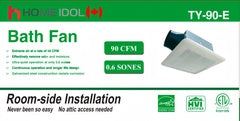 TY-90-E $59/PC 10PCS+ $54.99/PC BATHROOM VENTILATION FAN 90CFM 0.6 SONE EXHAUST SIZE 4" A9