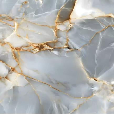 BSG628 Polished Procelain Tile Grey Luxury Marbled Onyx 24"x24" 4pcs/16sf/box $1.19/SF 2000SF+ $1.09/SF 4000SF+ $0.99/SF (No Return No Exchange No Claim on Broken) - Home Idol Vancouver Richmond Surrey