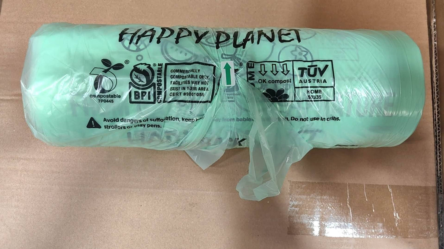 Biodegradable produce bags 300*450mm 12 mcrons 500bags/roll $14.50/roll 6rolls+ $12.50/roll