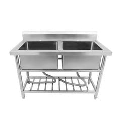 GYXG 002 $249 Stainless steel Double Layer laundry sink 110x65x80+10cm 44"x26"x32"+ 4" water baffle single sink (not include drain and abs parts) A7.5