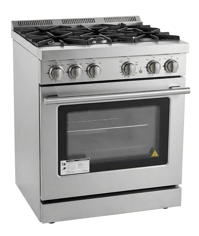 30" GAS RANGE STOVE VITRO CERAMIC, 5 BURNERS $899