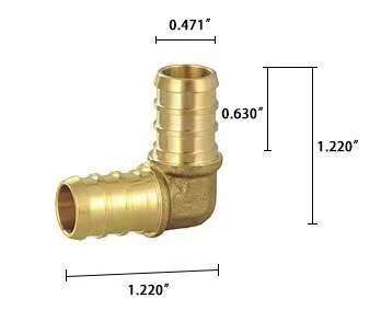 62302 c pex-crimp 90 elbow 1/2" $0.99/PC 10PCs+ $0.89/PC B6