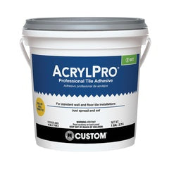 CARL40001-2 ACRYLPRO CERAMIC TILE ADHESIVE 1G (COVER 60SF WALL TILE ONLY) $26.99/PAIL 10PAILS+ $25.99/PAIL (in stock 20-30 pcs)