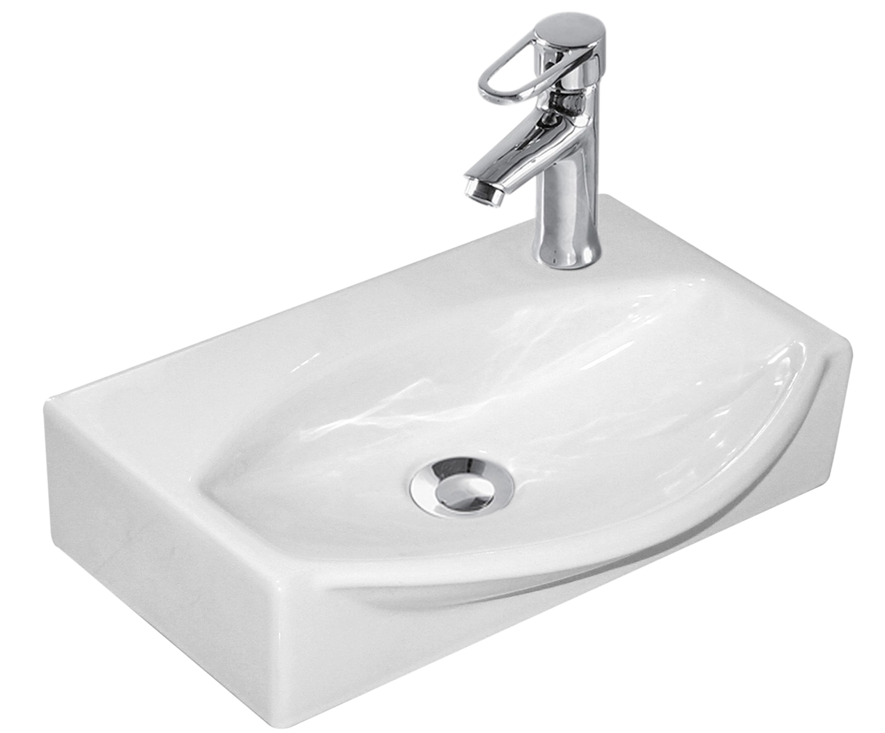 KF1171 $19 SINK ONLY CERAMIC WALL HUNG SINK WASH BASIN 410x295x110mm = 16"X12"X4" A5.5